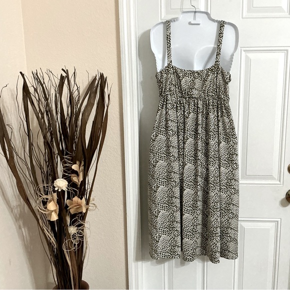 New Liz Claiborne Tropic Forest Green Summer Dress Size L - Picture 5 of 9